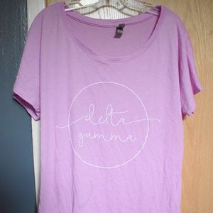 Lilac Delta Gamma Flowy Top